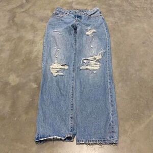 Vintage y2k 90s light wash Levi's denim grunge faded jeans